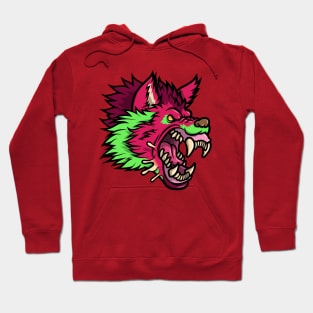 Pink Punk Wolf Hoodie